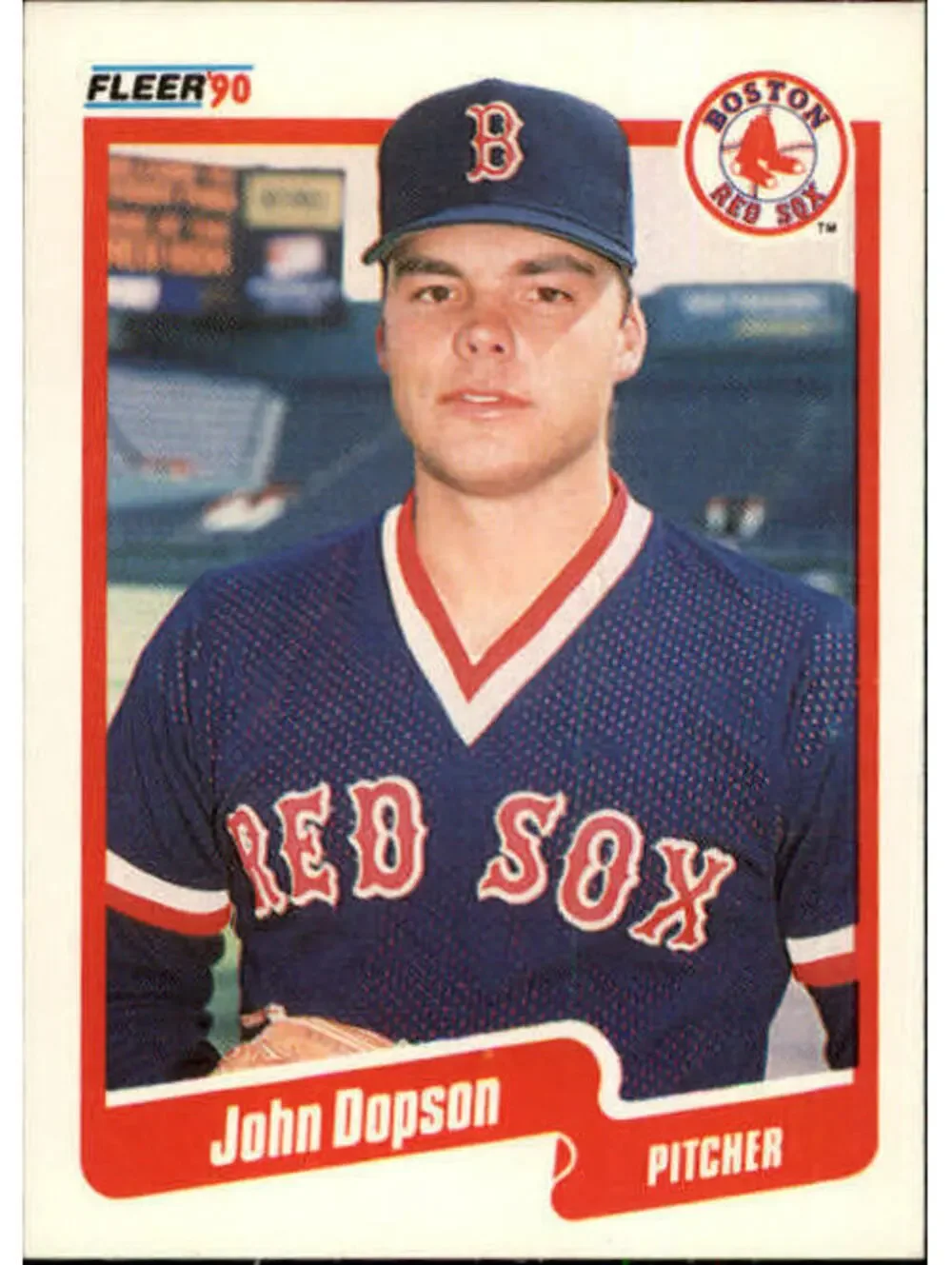 1990 John Dopson Fleer Baseball Card #272